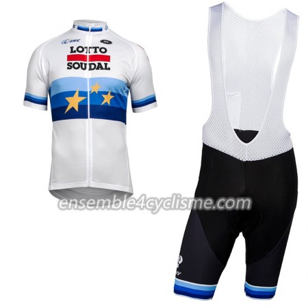 Tenue Maillot + Cuissard à Bretelles 2018 Lotto Soudal Championnats d'Europe